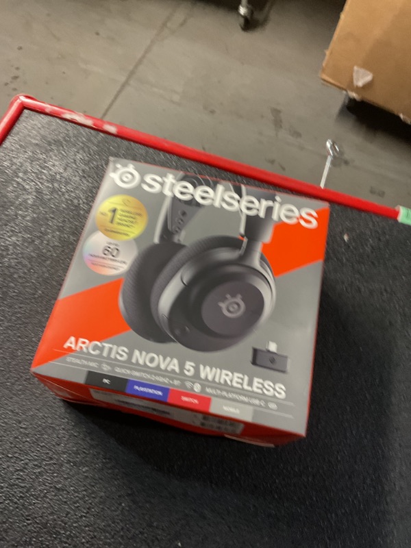 Photo 1 of SteelSeries Arctis Nova 5 Wireless Multi-System Gaming Headset — Neodymium Magnetic Drivers — 100+ Audio Presets — 60 HR Battery — 2.4GHz or BT — ClearCast Gen2.X Mic — PC, PS5, PS4, Switch, Mobile
