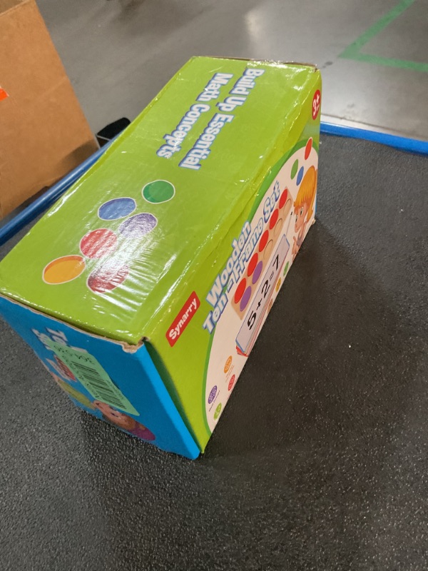 Photo 1 of SYNARRY Wooden Ten-Frame Set Math Manipulatives for Kindergarten Elementary 1st 2nd Grade Homeschooling, Addition and Subtraction Montessori Math Games for Chirldren, Counters Toys for Kids Ages 3-8
