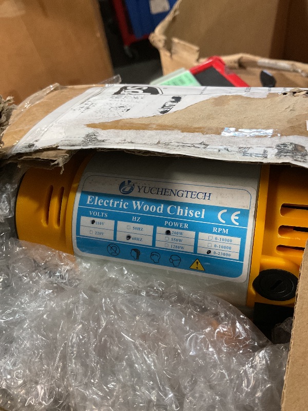 Photo 1 of YUCHENGTECH Electric Chisel Carving Tool Electric Wood Chisel Electric Woodworking Chisel Carving Tool Machine (Host +Chisel + shaft)
