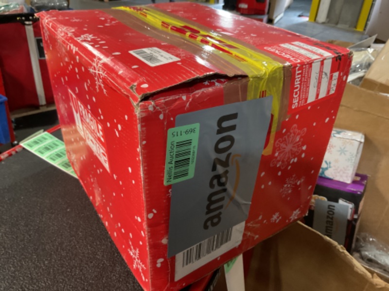 Photo 1 of Christmas Village Ice Skating Pond Animated Decorations, Lighted Musical Winter Snow Village House Rink Building Figurine with Skaters Santa Sleigh and Reindeer, LED Light Up Holiday Indoor Town Decor