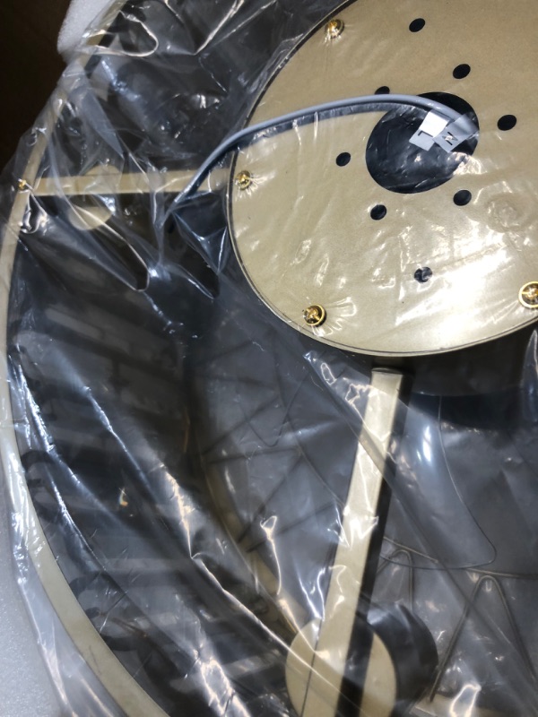 Photo 1 of GDLT 18" Crystal Caged Ceiling Fan with Light Remote, 4-Light Crystal Fandelier Gold Ceiling Fan with Light Reversible Motor, Chandelier Ceiling Fan Enclosed 6 Speed for Bedroom, Living Room