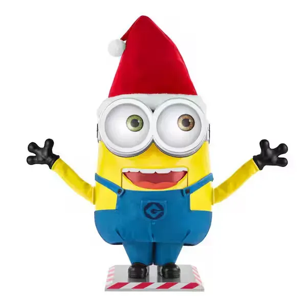 Photo 1 of ***MISSING HAT/ SMALL SCRATCHES**3.5-Ft. Animated LED Christmas Holiday Minion Rolling Eyes, Mouth, Waist, Hands
