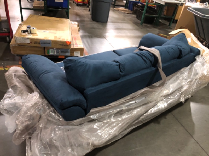 Photo 8 of ***TRUCK TRAILER PICK UP ONLY***Signature Design by Ashley Darcy Casual Plush Sofa, Dark Blue