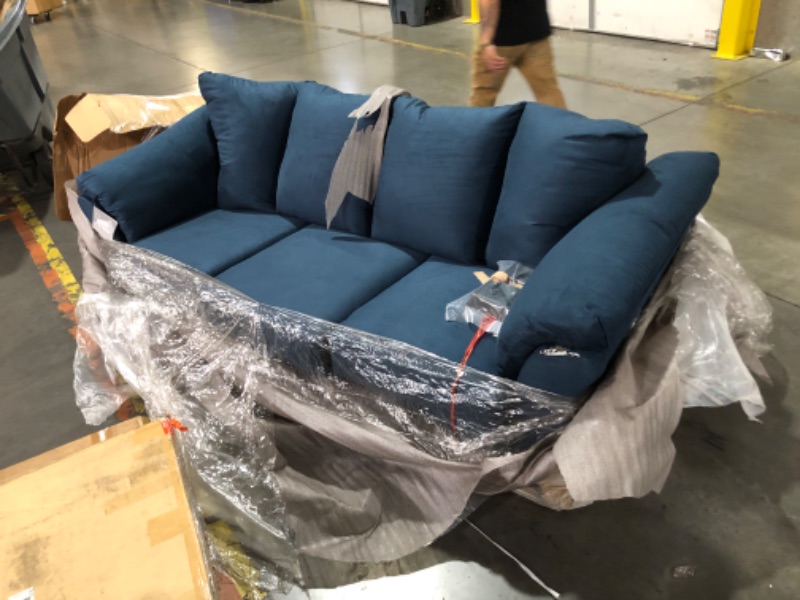 Photo 9 of ***TRUCK TRAILER PICK UP ONLY***Signature Design by Ashley Darcy Casual Plush Sofa, Dark Blue