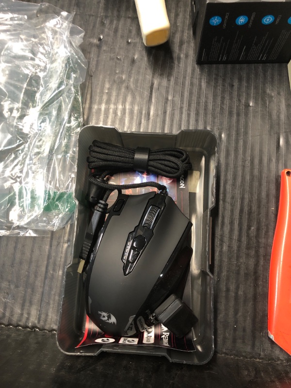 Photo 1 of Redragon M908 Impact RGB LED MMO Gaming Mouse with 12 Side Buttons, Optical Wired Ergonomic Mouse with Max 12,400DPI, High Precision, 18 Programmable Macro Shortcuts, Comfort Grip