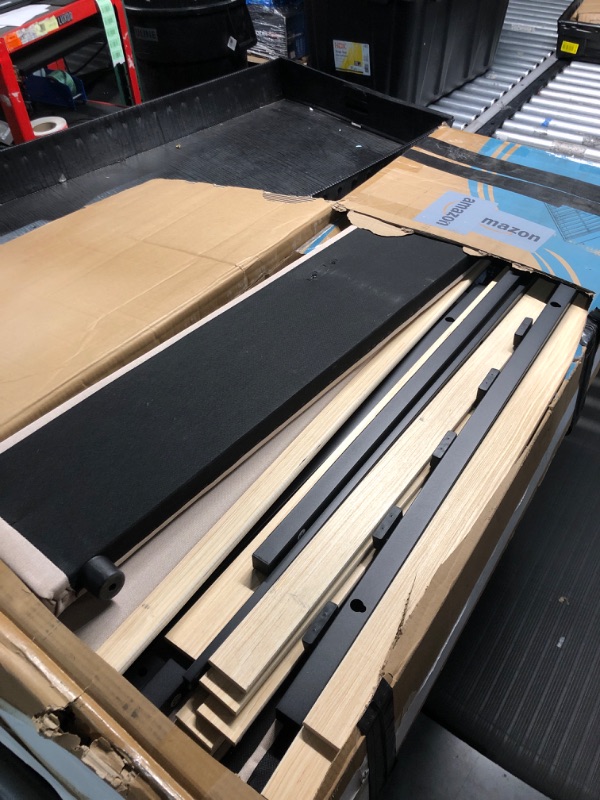 Photo 1 of VECELO Full Size Bed Frame with 4 Storage Drawers, Upholstered Platform with Type-C & USB Charging Station, Adjustable Tufted Button Headboard, Wooden Slats Support, No Box Spring Needed, Beige