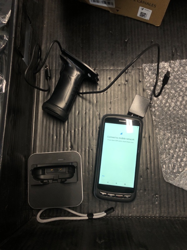 Photo 1 of Tera Android 11 Barcode Scanner PDA: with Charging Cradle Pistol Grip 8000mAh Extra Large Battery Handheld Mobile Computer 5.2” Full Touch Screen Zebra 2D Scan IP65 Graded Inventory Scanner P172