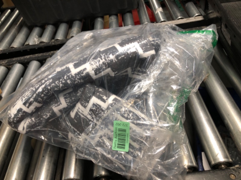 Photo 1 of Wonnitar Moroccan 5x7 Washable Rug, Large Grey Area Rug for Living Room, Non-Slip Boho Bedroom Carpet Thin Soft Non-Shedding Farmhouse Rug for Dining Room Table Kitchen Home Office (Dark Grey,5'x7')