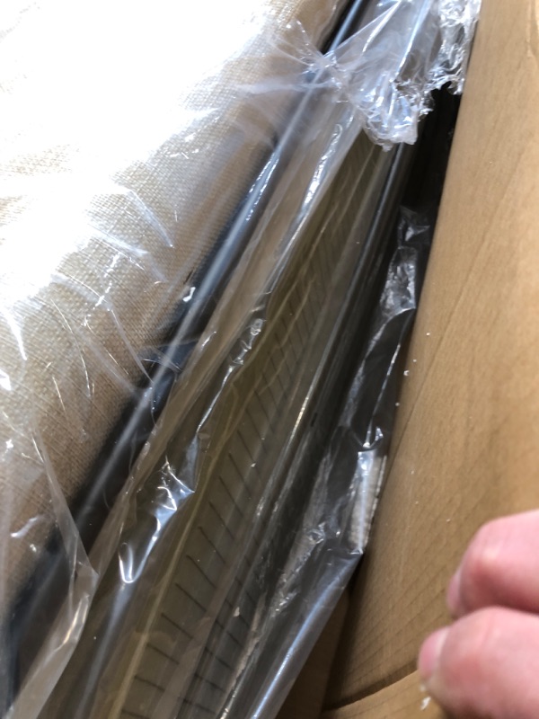 Photo 1 of Deco 79 Metal Room Storage Bench Galvanized Entryway Bench with Cream Burlap Top, Bench 50" x 16" x 18", Gray