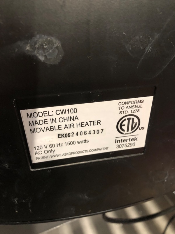 Photo 3 of (POWER TESTED)  Bladeless 1500W 28 in. Black Electric Oscillating Tower Ceramic Space Heater with Remote Control and Digital Display
