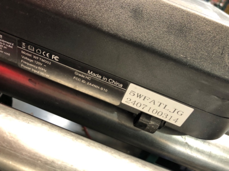Photo 2 of ***NONREFUNDABLE - MAJOR DAMAGE - MISSING PARTS - SEE COMMENTS***
WELLFIT Walking Pad, Under Desk Treadmill with Incline, Portable Walking Pad Treadmill for Home and Office with APP & Remote Control and Smart Voice Control, 340+ lbs Capacity