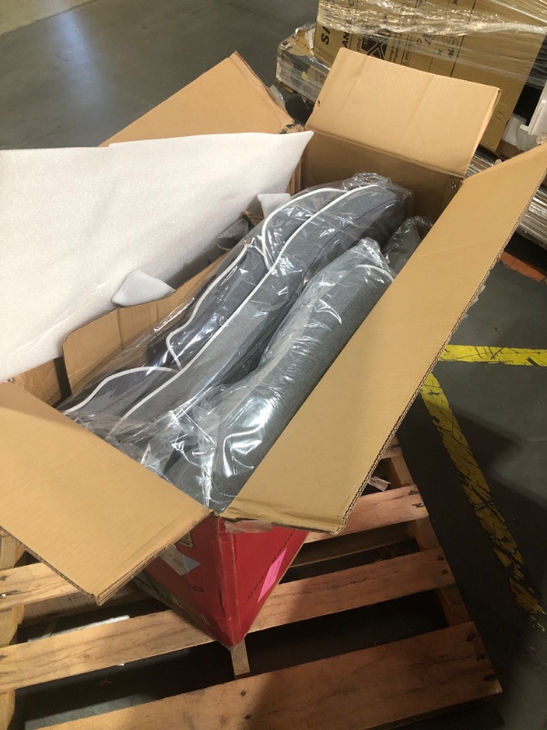 Photo 1 of Efomao Fabric Office Chair, Big and Tall Office Chair 400 lb Weight Capacity, High Back Executive Office Chair with Foot Rest, Ergonomic Office Chair for Back Pain Relief, Gray