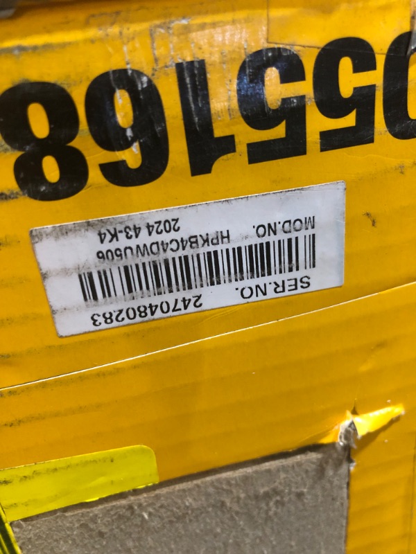 Photo 3 of ***MAJOR DAMAGE - SEE PICTURES - DOESN'T POWER ON - UNABLE TO TROUBLESHOOT***
DEWALT Vertical Portable Compressor, 1.9 Hp 200 Psi Oil Free High Pressure Low Noise (D55168)