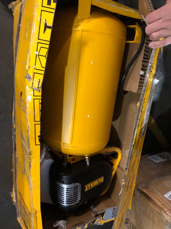 Photo 7 of ***MAJOR DAMAGE - SEE PICTURES - DOESN'T POWER ON - UNABLE TO TROUBLESHOOT***
DEWALT Vertical Portable Compressor, 1.9 Hp 200 Psi Oil Free High Pressure Low Noise (D55168)