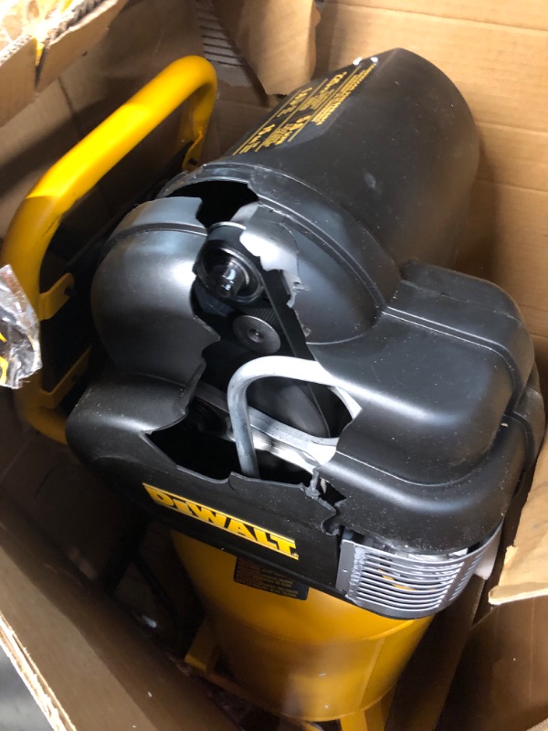 Photo 6 of ***MAJOR DAMAGE - SEE PICTURES - DOESN'T POWER ON - UNABLE TO TROUBLESHOOT***
DEWALT Vertical Portable Compressor, 1.9 Hp 200 Psi Oil Free High Pressure Low Noise (D55168)