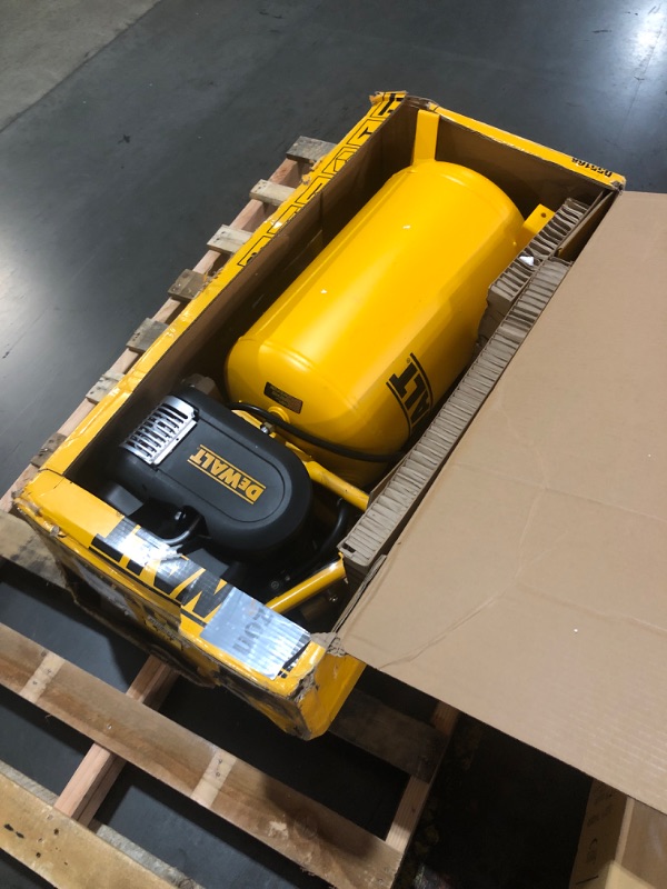 Photo 1 of ***MAJOR DAMAGE - SEE PICTURES - DOESN'T POWER ON - UNABLE TO TROUBLESHOOT***
DEWALT Vertical Portable Compressor, 1.9 Hp 200 Psi Oil Free High Pressure Low Noise (D55168)