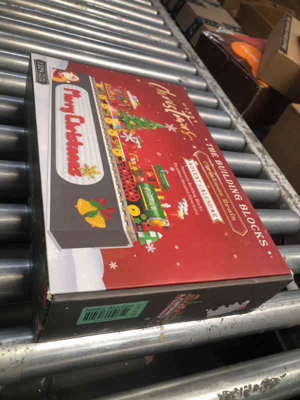 Photo 1 of Advent Calendar 2024 Christmas Train Building Blocks Set, 24 Boxes-1529 Pieces Christmas Train with Lights Display Building Kits for Adults and Kids Countdown to Christmas Thanksgiving Gifts