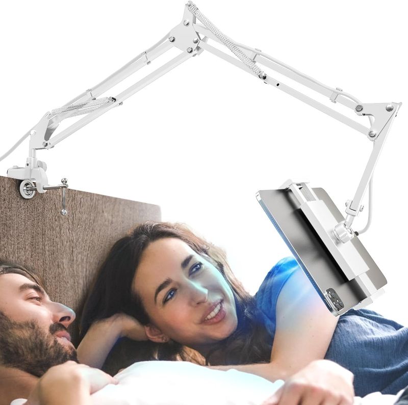 Photo 1 of ***STOCK PHOTO REFERENCE ONLY***Foldable Tablet Stand, Tablet Mount Adjustable for Bed,Universal Flexible Tablet Holder with 360 Degree Rotation for iPad/iPhoneX/iPad Pro/N-Switch,or Other 4.5~13.5 Inches Devices (White)