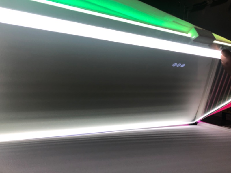 Photo 1 of LOAAO 72"X36" Inch RGB LED Bathroom Mirror with Lights, Large, Anti-Fog, Dimmable Smart Lighted Bathroom Vanity Mirror, Multiple Light Modes, RGB Backlit + Front Light, Memory Function, Tempered Glass