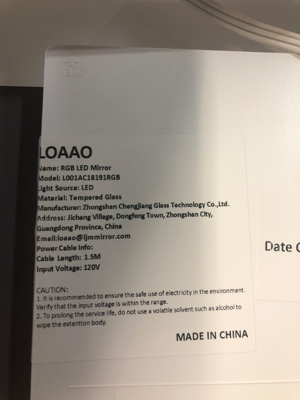 Photo 1 of LOAAO 72"X36" Inch RGB LED Bathroom Mirror with Lights, Large, Anti-Fog, Dimmable Smart Lighted Bathroom Vanity Mirror, Multiple Light Modes, RGB Backlit + Front Light, Memory Function, Tempered Glass