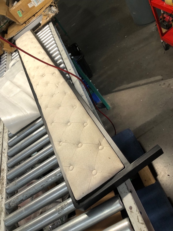 Photo 1 of ***NONREFUNDABLE - FOR PARTS ONLY - SEE COMMENTS***
Upholstered Bed Frame, Beige, Metal Construction