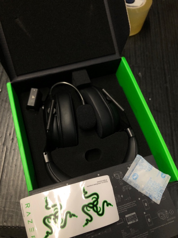 Photo 3 of **MISSING CABLES**Razer BlackShark V2 HyperSpeed Wireless Gaming Headset: 280g Lightweight - THX Spatial Audio - Bendable Mic - 50mm Drivers - 2.4GHz, Bluetooth or USB - 70 Hr Battery w/USB Type C Charging - Black