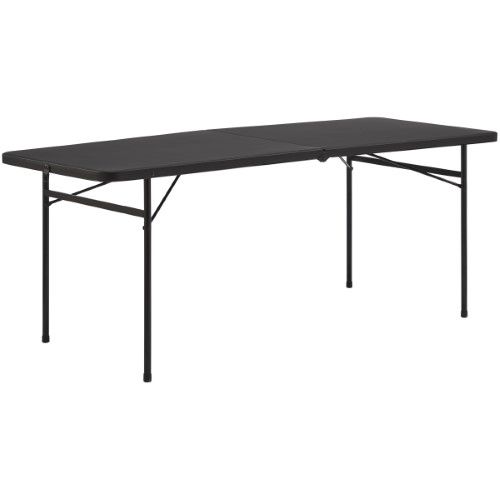 Photo 1 of ***DAMAGED - PUNCTURED - SEE PICTURES***
Mainstays 6 Foot Bi-Fold Plastic Folding Table Black
