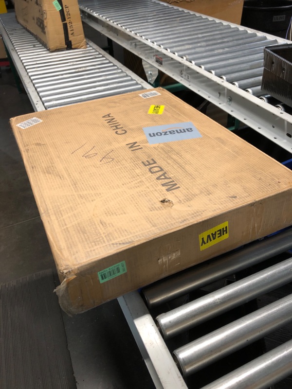 Photo 1 of Vividwood Folding Sewing Table, Multipurpose Sewing Machine Table with Compact Design, Wheels, Shelves, Bins, Pegs, Magnetic Locks (White)