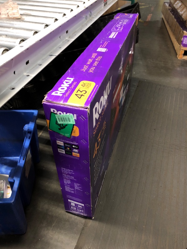 Photo 1 of Roku Smart TV – 43-Inch Select Series 4K HDR RokuTV with Roku Enhanced Voice Remote, Brilliant 4K Picture, Automatic Brightness, & Seamless Streaming – Live Local News, Sports, Family Entertainment