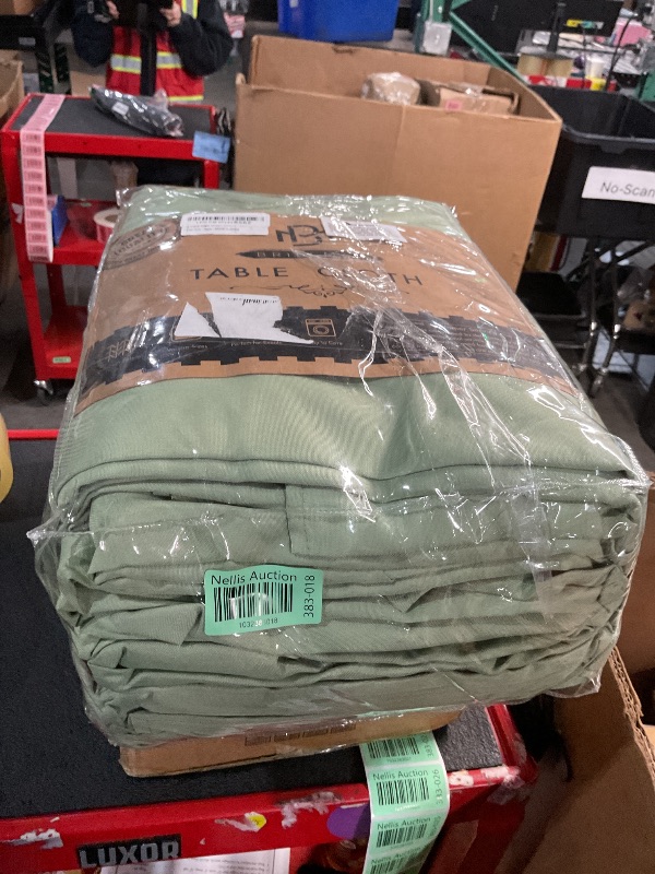 Photo 1 of BRILLMAX 6 Pack Sage Green Round Tablecloths 132 Inch - Circle Bulk Linen Polyester Fabric Washable Table Clothes Cover for Wedding Reception Banquet Birthday Party Buffet Restaurant