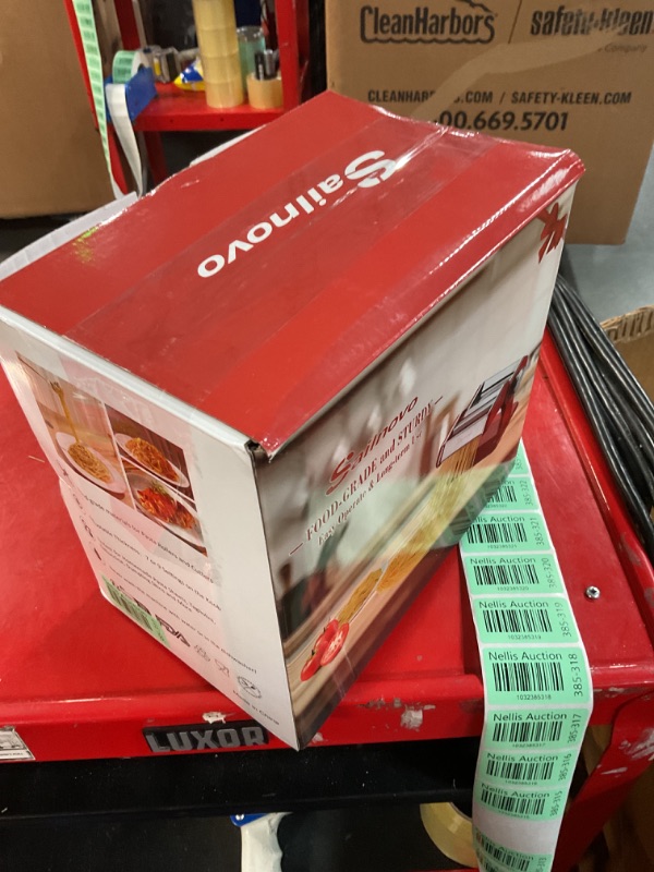 Photo 1 of ***NON REFUNDABLE, PARTS ONLY***Sailnovo Pasta Maker Machine, 180 Aluminum Alloy Pasta Roller with 9 Adjustable Thickness Settings and 2 Cutter, Noodle Maker for Spaghetti, Fettuccini, Lasagna Red