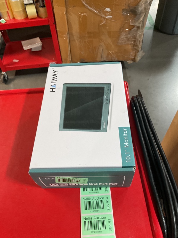 Photo 1 of Haiway 10.1 inch Security Monitor, 1366x768 Resolution Small HDMI Monitor Small Portable Monitor with Remote Control with Built-in Dual Speakers HDMI VGA BNC USB Input for Gaming CCTV Raspberry Pi PC