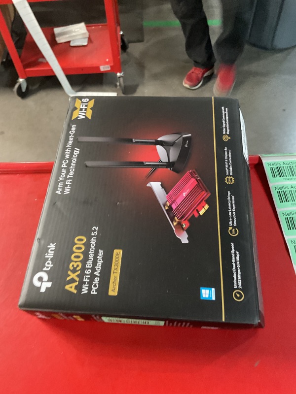 Photo 1 of TP-Link WiFi 6 AX3000 PCIe WiFi Card (Archer TX3000E), Up to 2400Mbps, Bluetooth 5.2, 802.11AX Dual Band Wireless Adapter with MU-MIMO,OFDMA,Ultra-Low Latency, Supports Windows 11, 10 (64bit) only
