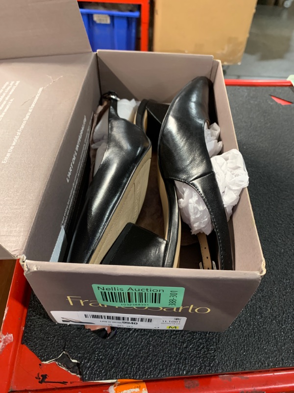 Photo 1 of Franco Sarto Womens Racer Slingback Low Block Heel Pointed Toe Pump, Black, 8