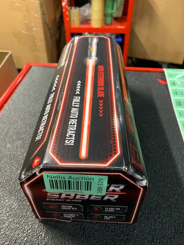 Photo 1 of Power Saber Energy Blade Red | First Ever Automatic Saber | Auto Extending & Retracting Saber | Extends 35" (90cm) | Motion Based SFX | Ages 6+ | by Goliath
