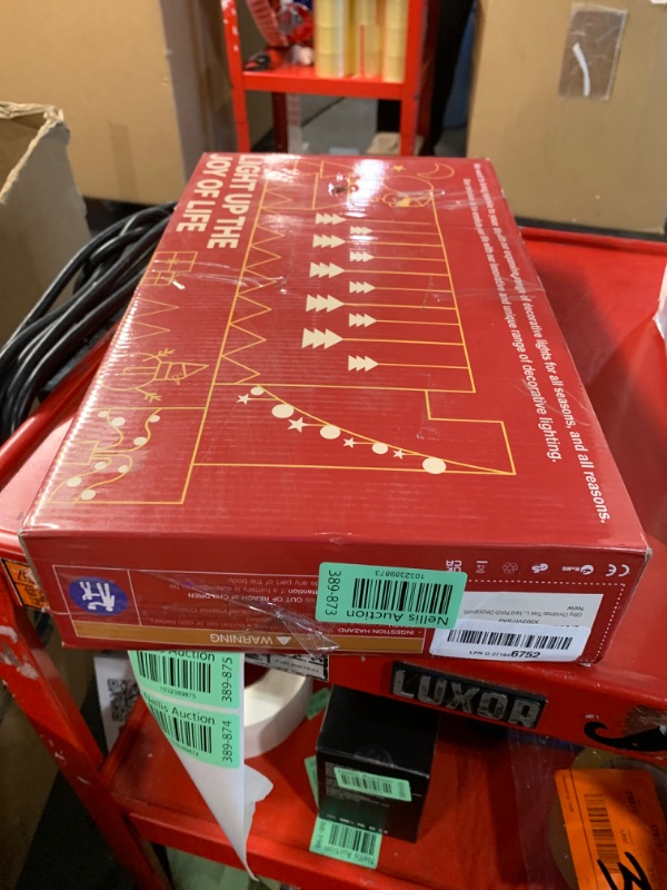 Photo 1 of Ollny Christmas Tree Lights 6FT 170 LED, RGB 34 Modes Color Changing Outdoor String Light with Plug in Remote, Waterproof Star Lights for Xmas Outside Indoor Yard Porch Decorations