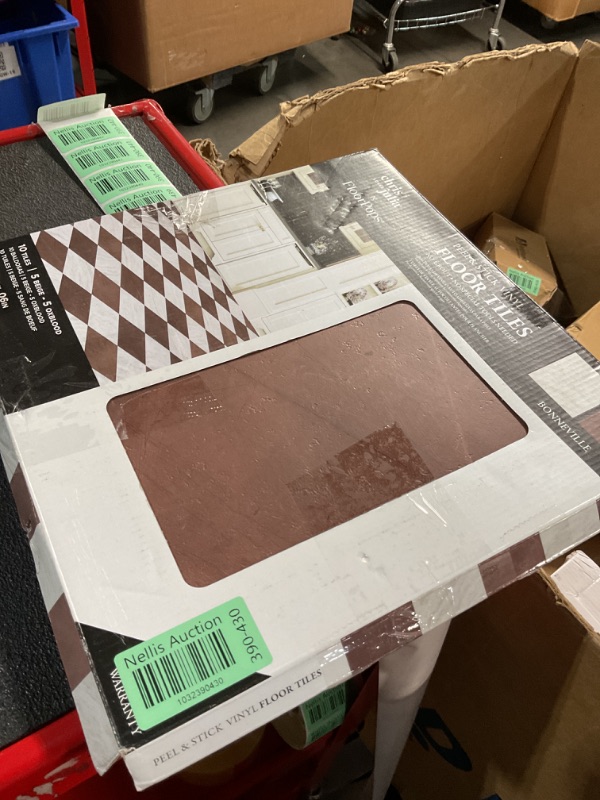 Photo 1 of FloorPops x Chris Loves Julia Bonneville Oxblood Peel and Stick Floor Tiles, FP6333