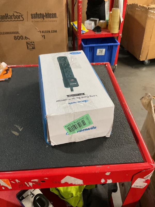 Photo 1 of DEWENWILS 2-Pack Power Strip Surge Protector,15 Ft Extra Long Extension Cord, Low Profile Flat Plug,15 Amp Circuit Breaker, 500 Joules, Wall Mount, Black, UL Listed