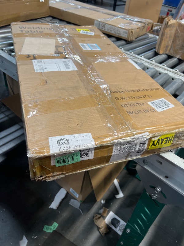 Photo 1 of Movable Welding Table,36"x18"Welding Tool Car,Movable Welding Workbench Table,Easy Setup Portable Workbench,Heavy-Duty Load Capacity,with Tool Slots and Fixture Holes,Tool Tray