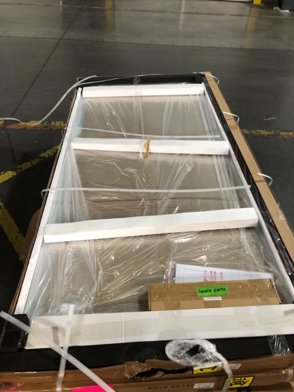 Photo 1 of ELEGANT Semi-Frameless Sliding Shower Door 60 in. W x 72 in. H, Bathroom Sliding Door with 1/4'' Clear Glass, Black Hardware Double Sliding Glass Shower Enclosure