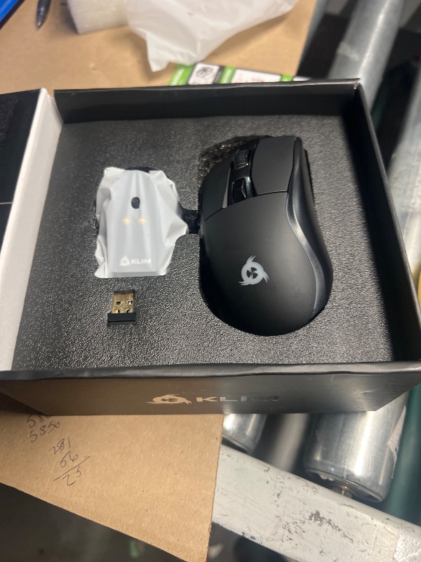 Photo 1 of Klim  Y RgB Rechargeable Wireless Gaming Mouse with Charging Dock RGB - High-Precision Sensor and Long-Lasting Battery - Up to 6000 DPI - Great PC Gaming Mouse - Wired and Wireless Mouse for PC