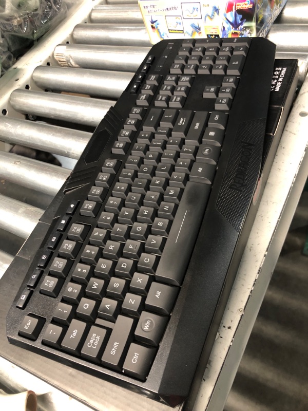 Photo 1 of Redragon K503 Wireless Gaming Keyboard, RGB LED Backlit, Multimedia Keys, Silent Membrane Keyboard with Wrist Rest for Windows PC Games (Black)