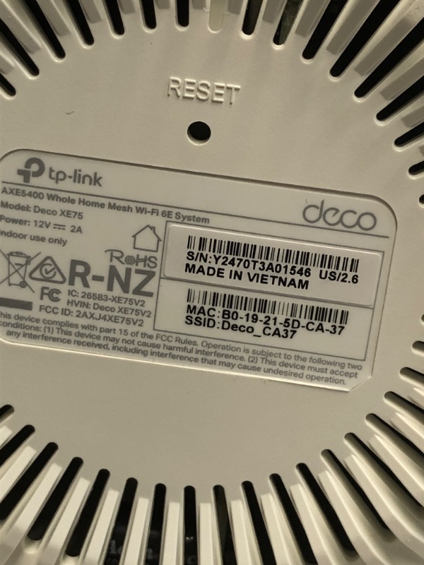 Photo 1 of TP-Link Deco AXE5400 Tri-Band WiFi 6E Mesh System – Wi-Fi up to 7200 Sq.Ft, Engadget Rated Best Mesh For Most People, Replaces WiFi Router and Extender, AI-Driven Mesh New 6GHz Band, 3-Pack(Deco XE75)