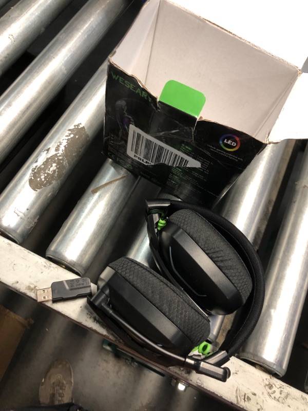 Photo 1 of WESEARY Wireless Gaming Headsets for PC, PS5, PS4, Switch, Mac, 2.4GHz Wireless Gaming Headphone with ENC Noise Canceling Microphone, Bluetooth 5.4, Cool Lighting, 50H Battery, 50mm Drivers