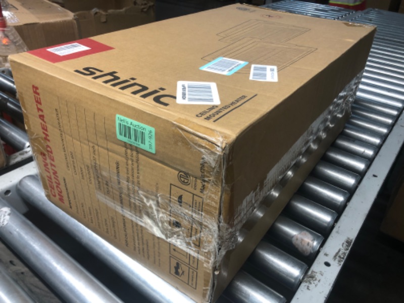 Photo 1 of Shinic 2 Packs Electric Garage Heaters, 1500W/750W Ceiling Mounted Heater Radiant Heaters with Halogen Light, 90 Degree Rotation, 5 Mode Settings, Space Heater for Garage, Shop, Large Room and Patio