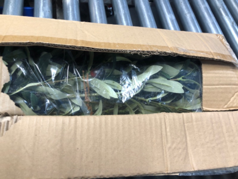 Photo 1 of Realead Faux Olive Tree 5 feet, Fake Potted Olive Silk Tree with Branches and Fruits, Artificial Olive Trees for Modern Home Office Living Room Floor Decor Indoor