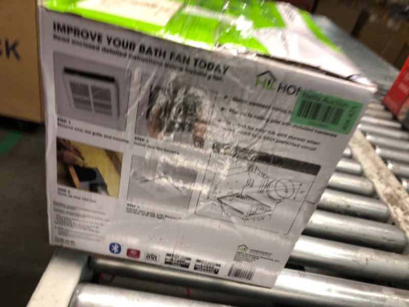 Photo 1 of ***USED - LIKELY MISSING PARTS - UNABLE TO VERIFY FUNCTIONALITY***
Homewerks 1.5-Sone 80-CFM White Decorative Lighted Bluetooth Compatibility Bathroom Fan