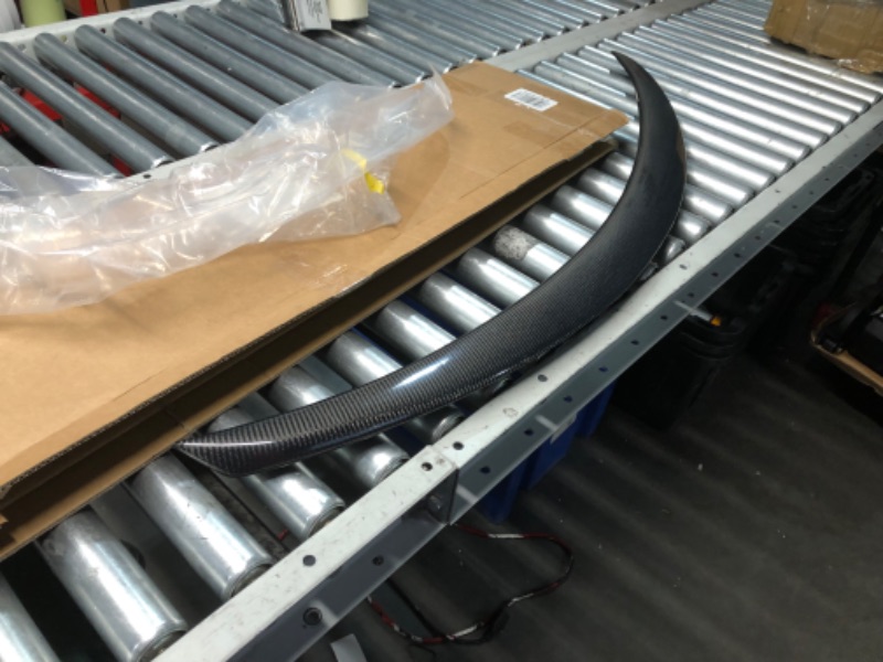 Photo 3 of ***DAMAGED - NO ADHESIVE - HAS HOLES IN IT - SEE PICTURES***
BASENOR Tesla Model 3 Spoiler ABS Material Rear Spoiler Wing OEM Rear Trunk Lip Model 3 Accessories Matte Carbon Fiber Custom Fit 2017-2023