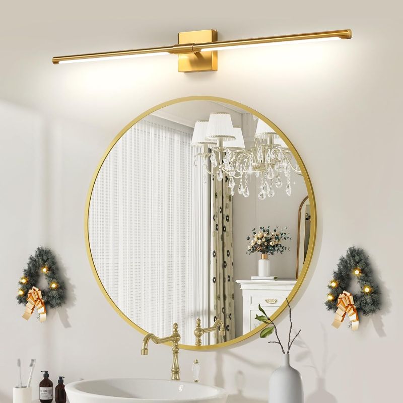 Photo 1 of ***LIGHTING FIXTURE ONLY - NO MIRROR - UNABLE TO TEST***
Faziyo 48 inch Gold Bathroom Vanity Light Over Mirror LED Bath Fixtures Lights 4000K Morden Bathroom Sconce Picture Lights for Paintings (Vertical & Horizontal)