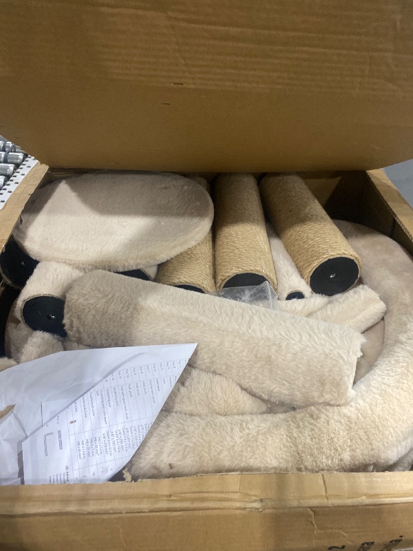Photo 1 of TRIXIE Anna 50-in Cat Tree, Sisal Scratching Posts, Cat Tower with Condos, Hammocks, Platforms, Hanging Cat Toy, Beige